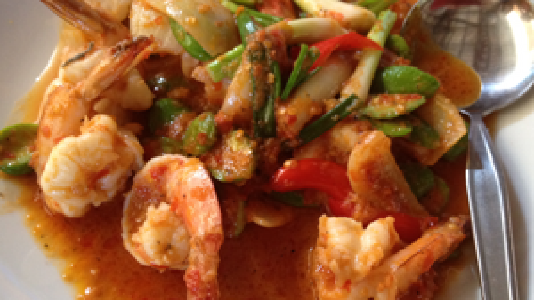 ผัดสะตอกุ้งสด