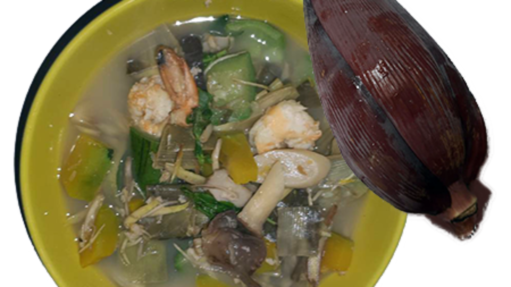 แกงเลียงหัวปลีกุ้งสด